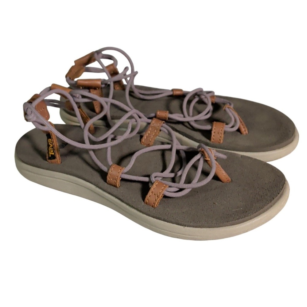 Teva Voya Infinity Sandals Womens Size 6 Flat Slip On Recyclable Mush Footbed